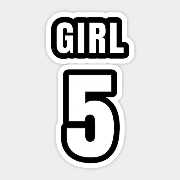 GIRL NUMBER 5 FRONT-PRINT Sticker by mn9